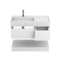 Тумба підвісна DUO Біла з умивальником SOUL 1000