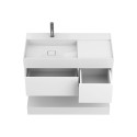 Тумба підвісна DUO Біла з умивальником SOUL 1000