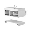 Тумба підвісна DUO Біла з умивальником SOUL 1000