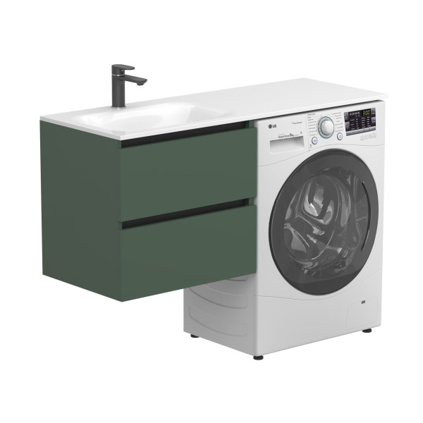 Тумба підвісна LUMO Ліс зелений з умивальником JESSEL 1200 L