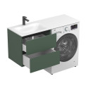 Тумба підвісна LUMO Ліс зелений з умивальником JESSEL 1200 L