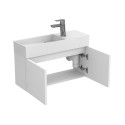 Тумба підвісна MINIMA біла матова з умивальником TONI 650