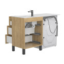 Тумба підлогова TESSA Дуб Гамільтон з умивальником LAKE 1250 R