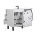 Тумба підлогова TESSA Біла з умивальником DELLA 1200 R