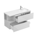 Тумба підвісна URBAN Біла глянцева з умивальником NEW YORK 1200 R