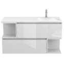 Тумба підвісна URBAN Біла глянцева з умивальником NEW YORK 1200 R