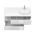 Тумба підвісна URBAN Біла глянцева з умивальником NEW YORK 1200 R
