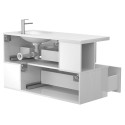 Тумба підвісна URBAN Біла глянцева з умивальником NEW YORK 1200 R