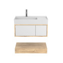 Тумба підвісна DUO Дуб Канзас з умивальником SOUL 800