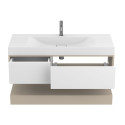 Тумба підвісна DUO Кашемір з умивальником FLY 1200
