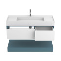Тумба підвісна DUO Камінь зелений з умивальником SOUL 1200