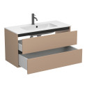Тумба підвісна NATURA капучіно, з умивальником DELLA 1000