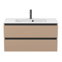 Тумба підвісна NATURA капучіно, з умивальником DELLA 1000