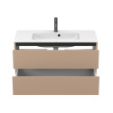 Тумба підвісна NATURA капучіно, з умивальником DELLA 1000