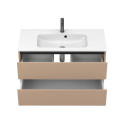 Тумба підвісна NATURA капучіно, з умивальником DELLA 1000