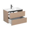 Тумба підвісна NATURA капучіно, з умивальником JESSEL 800