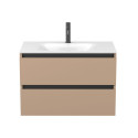Тумба підвісна NATURA капучіно, з умивальником JESSEL 800