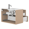 Тумба підвісна NATURA капучіно, з умивальником JESSEL 800