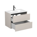 Тумба підвісна NATURA кашемір, ДСП з умивальником JESSEL 700