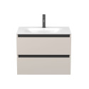 Тумба підвісна NATURA кашемір, ДСП з умивальником JESSEL 700