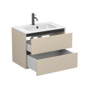Тумба підвісна NATURA кашемір, МДФ, з умивальником DELLA 700