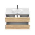 Тумба підвісна NATURA Дуб Небраска з умивальником JESSEL 1000