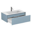 Тумба підвісна UNO блакитна з умивальником ERICA 900