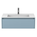 Тумба підвісна UNO блакитна з умивальником ERICA 900