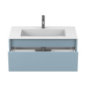 Тумба підвісна UNO блакитна з умивальником ERICA 900