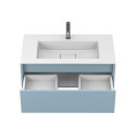 Тумба підвісна UNO блакитна з умивальником ERICA 900