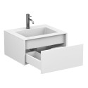 Тумба підвісна UNO біла матова з умивальником ERICA 600
