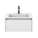Тумба підвісна UNO біла матова з умивальником ERICA 600