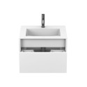 Тумба підвісна UNO біла матова з умивальником ERICA 600