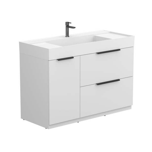 Тумба підлогова ALBA Біла з умивальником SOUL 1200