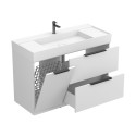 Тумба підлогова ALBA Біла з умивальником SOUL 1200