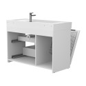 Тумба підлогова ALBA Біла з умивальником SOUL 1200