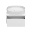 Тумба підвісна CLOUD 600 Біла матова з умивальником KIRA