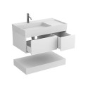 Тумба підвісна DUO Біла з умивальником SOUL 900