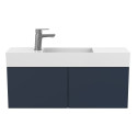 Тумба підвісна MINIMA синя з умивальником TONI 850