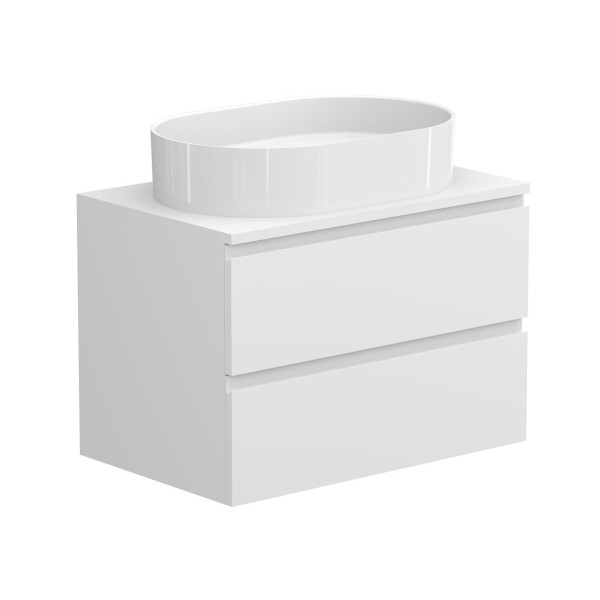 Тумба підвісна MONO 700 Біла матова з умивальником KIRA