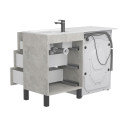 Тумба підлогова TESSA Камінь сірий з умивальником LAKE 1250 R