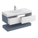 Тумба підвісна DUO Сірий з умивальником FLY 1200