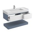 Тумба підвісна DUO Сірий з умивальником SOUL 1200