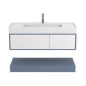 Тумба підвісна DUO Сірий з умивальником SOUL 1200