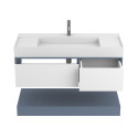 Тумба підвісна DUO Сірий з умивальником SOUL 1200