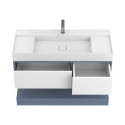Тумба підвісна DUO Сірий з умивальником SOUL 1200