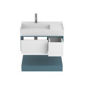 Тумба підвісна DUO Камінь зелений з умивальником SOUL 800