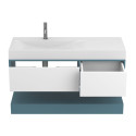 Тумба підвісна DUO Камінь зелений з умивальником VIOLA 1200 L