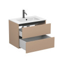 Тумба підвісна NATURA капучіно, з умивальником DELLA 700