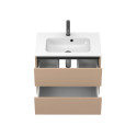 Тумба підвісна NATURA капучіно, з умивальником DELLA 700